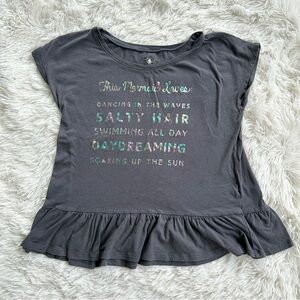 Justice girls mermaid ruffle shirt size 20